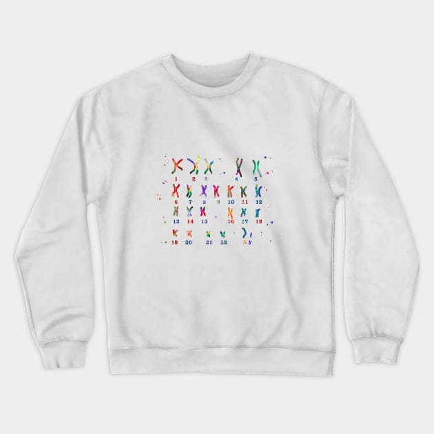 Male chromosome Crewneck Sweatshirt by RosaliArt